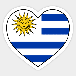 Heart - Uruguay Sticker